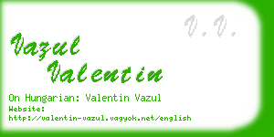 vazul valentin business card